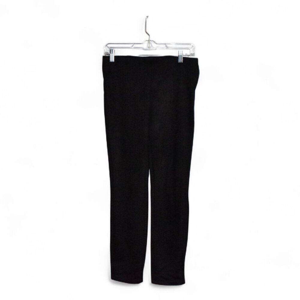 T Tahari Faux Leather Suede Pull On Tummy Control Pants Black Size S